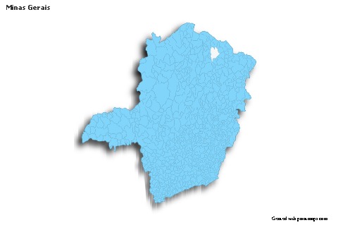 Mapas de muestra para Minas Gerais (rosa,contorno)
