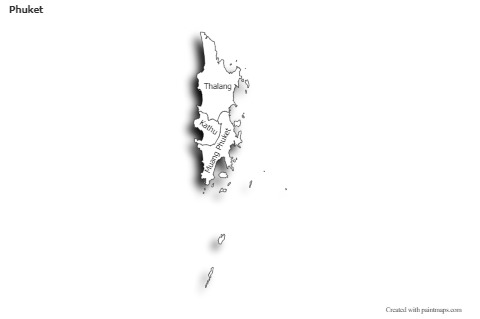 Sample Maps for Phuket (black-white,shadowy)