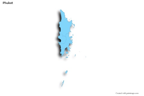 Sample Maps for Phuket (blue,outline,shadowy)