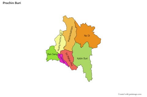 Prachin Buri için Örnek Haritalar (renkli)