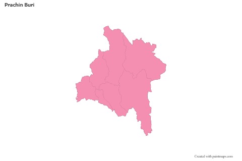 Prachin Buri için Örnek Haritalar (pembe,anahat)
