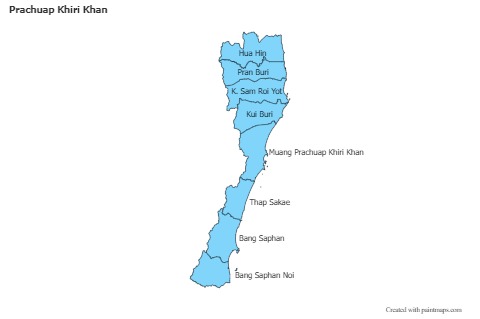 Prachuap Khiri Khan için Örnek Haritalar (mavi)