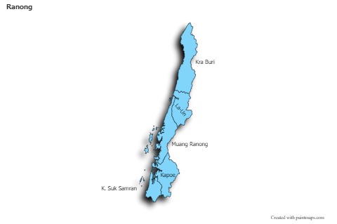 Ranong için Örnek Haritalar (mavi,gölgeli)