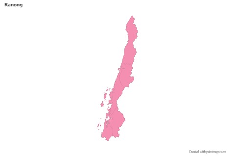 Ranong için Örnek Haritalar (pembe,anahat)