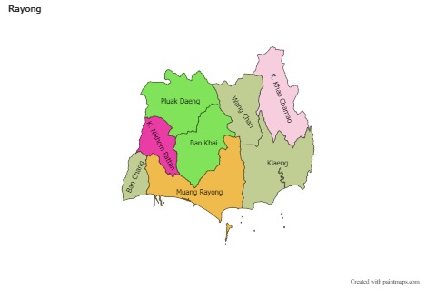 Mapas de muestra para Rayong (coloreado)
