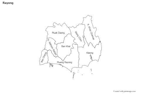 Mapas de muestra para Rayong (blanco-negro)