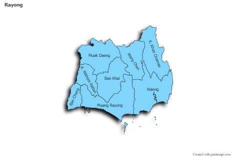 Mapas de muestra para Rayong (azul,sombrío)