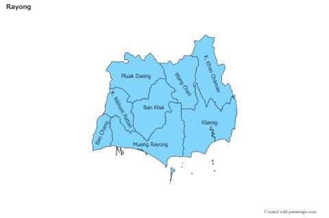 Mapas de muestra para Rayong (azul)