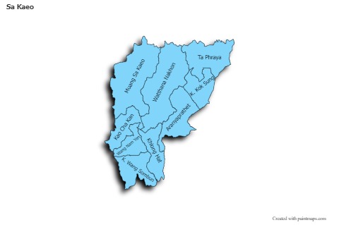 Sa Kaeo için Örnek Haritalar (mavi,gölgeli)
