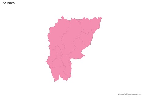 Sa Kaeo için Örnek Haritalar (pembe,anahat)
