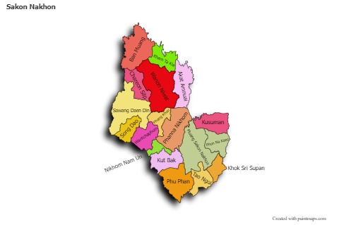 Sample Maps for Sakon Nakhon (colored,shadowy)
