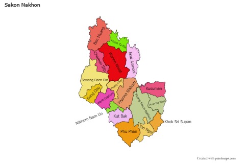 Sample Maps for Sakon Nakhon (colored)