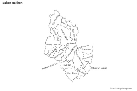 Sample Maps for Sakon Nakhon (black-white)