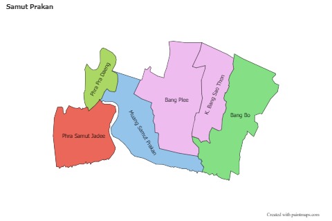 Sample Maps for Samut Prakan (colored)