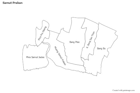 Sample Maps for Samut Prakan (black-white)