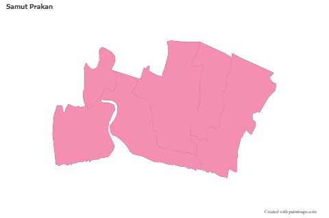 Sample Maps for Samut Prakan (pink,outline)