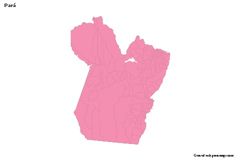 Pará için Örnek Haritalar (pembe,anahat)