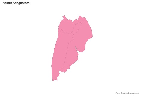 Samut Songkhram için Örnek Haritalar (pembe,anahat)