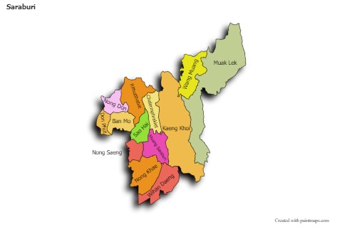 Sample Maps for Saraburi (colored,shadowy)