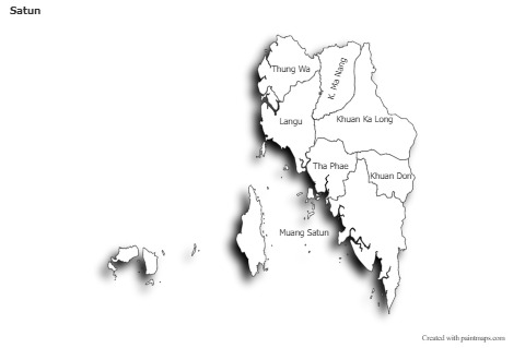 Sample Maps for Satun (black-white,shadowy)
