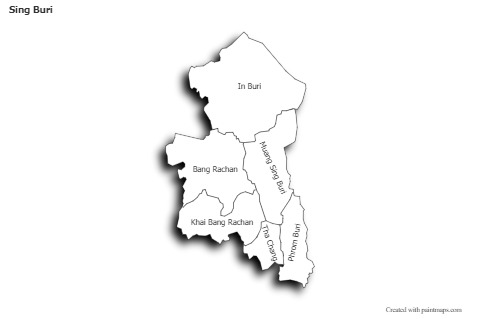 Sample Maps for Sing Buri (black-white,shadowy)