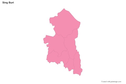 Sample Maps for Sing Buri (pink,outline)