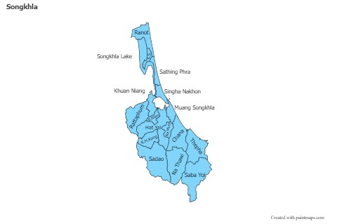 Mapas de muestra para Songkhla (azul)