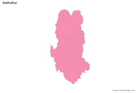 Sample Maps for Sukhothai (pink,outline)