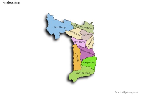 Sample Maps for Suphan Buri (colored,shadowy)
