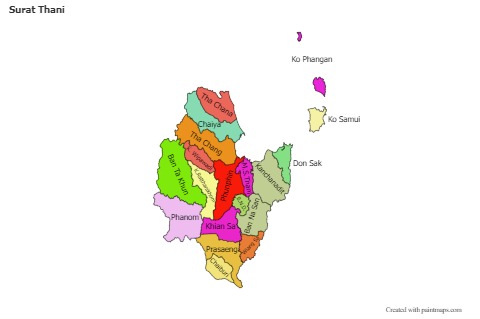 Sample Maps for Surat Thani (colored)