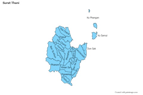 Sample Maps for Surat Thani (blue)