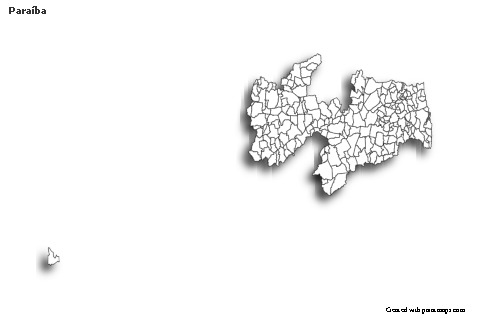 Mapas de muestra para Paraíba (blanco-negro,sombrío)