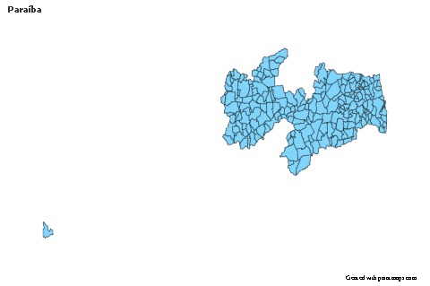 Mapas de muestra para Paraíba (azul)