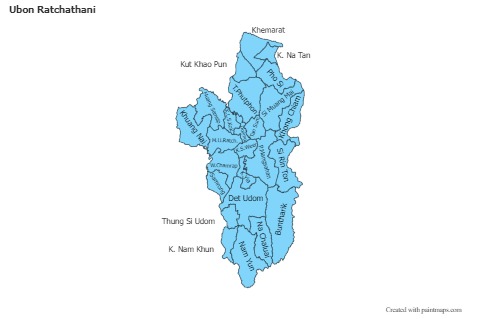 Mapas de muestra para Ubon Ratchathani (azul)