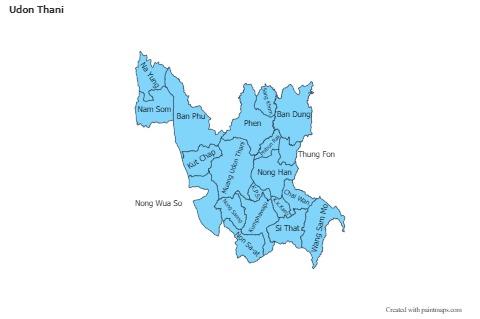Exemplos de mapas para Udon Thani (azul)