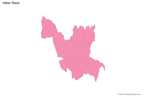 Exemplos de mapas para Udon Thani (rosa,contorno)