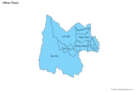 Mapas de muestra para Uthai Thani (azul)