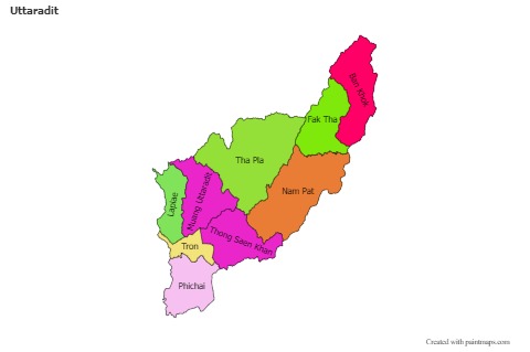 Sample Maps for Uttaradit (colored)