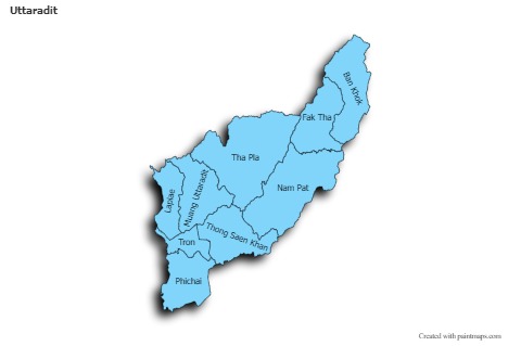 Sample Maps for Uttaradit (blue,shadowy)