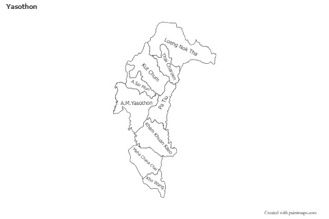Mapas de muestra para Yasothon (blanco-negro)