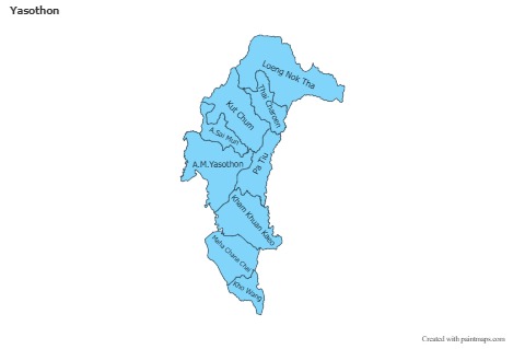 Mapas de muestra para Yasothon (azul)
