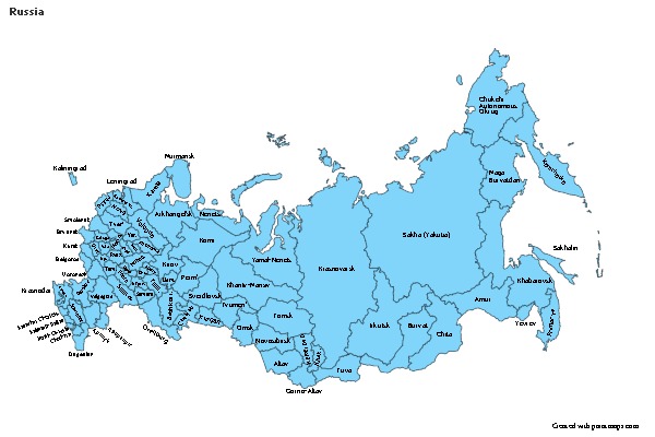 Contoh Peta untuk Rusia (biru)