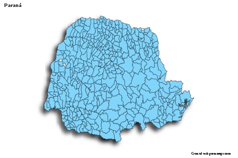 Mapas de muestra para Paraná (azul,sombrío)