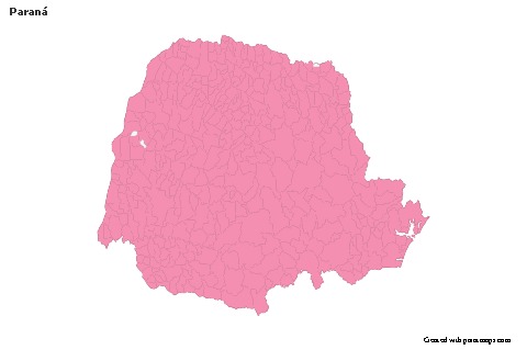 Mapas de muestra para Paraná (rosa,contorno)