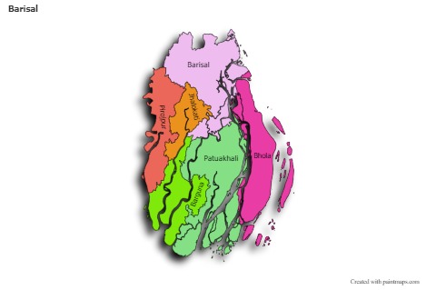 Sample Maps for Barisal (colored,shadowy)