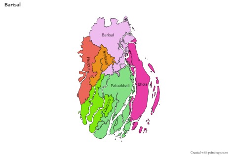 Sample Maps for Barisal (colored)