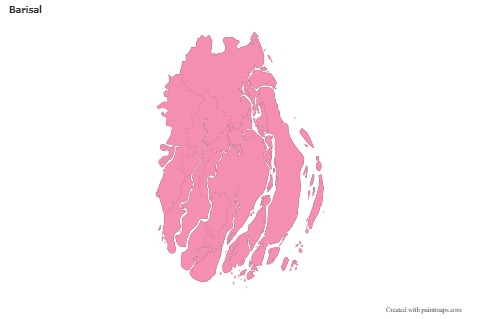 Sample Maps for Barisal (pink,outline)