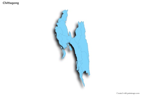 Sample Maps for Chittagong (blue,outline,shadowy)