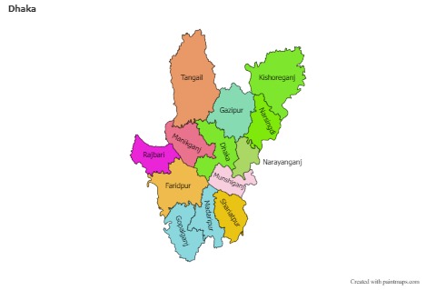 Sample Maps for Dhaka (colored)