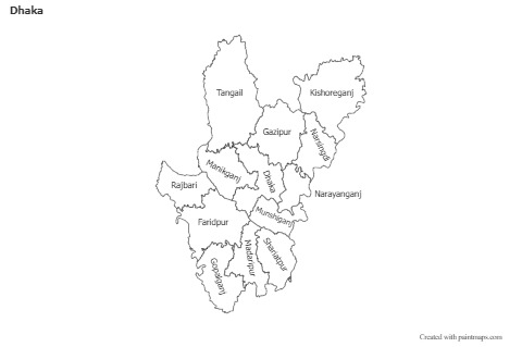 Sample Maps for Dhaka (black-white)